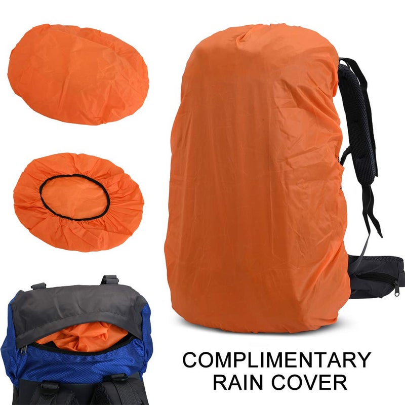 Bseash 60L Internal Frame Waterproof Hiking Camping Backpack with Rain Cover, Large Outdoor Sport Travel Daypack Rucksack - Image 4